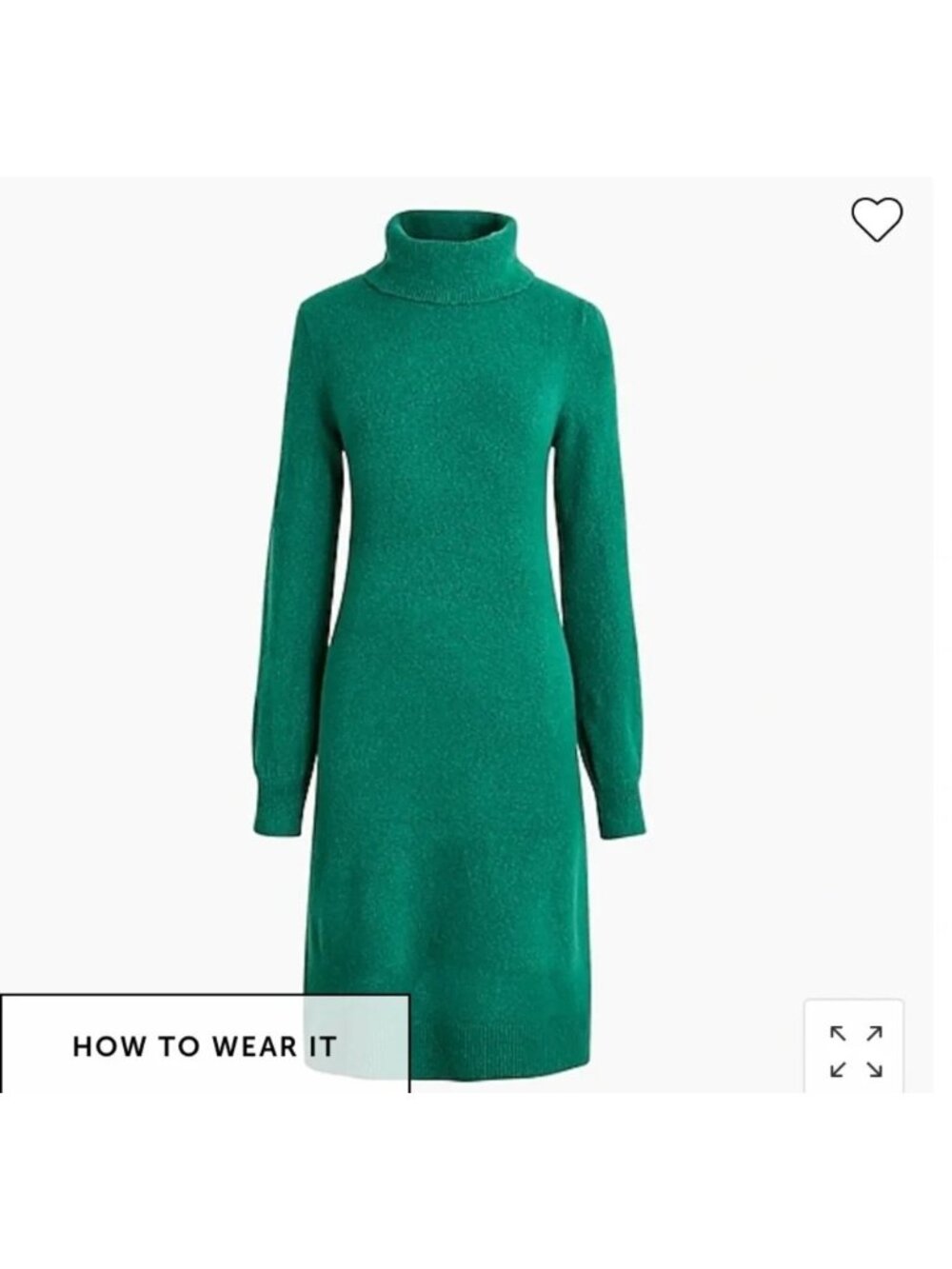 J.Crew Turtleneck Sweater Dress Size Small Green Smooth Soft Wool Blend Was $99 - Picture 4 of 14